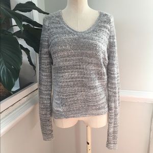 Lou & Grey Lightweight Knit Sweater Grey Size S